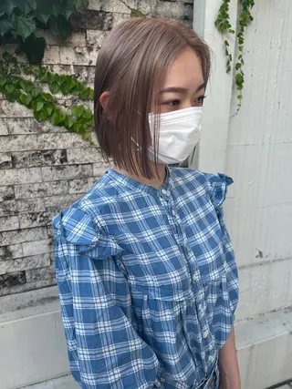 ミディアム 透明感カラー🌿ボブ ✨飛田　ケイのヘアスタイル