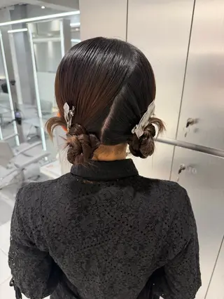 ヘアアレンジ ヘアセット🎀耳つぼ 👂💎MONAMIのヘアスタイル
