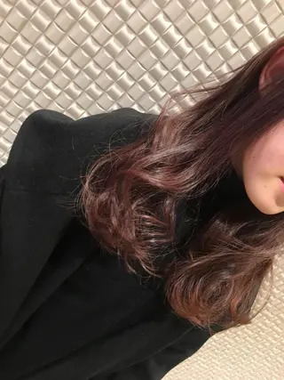 ミディアム セミロング ロング カラー scene. haraのヘアスタイル