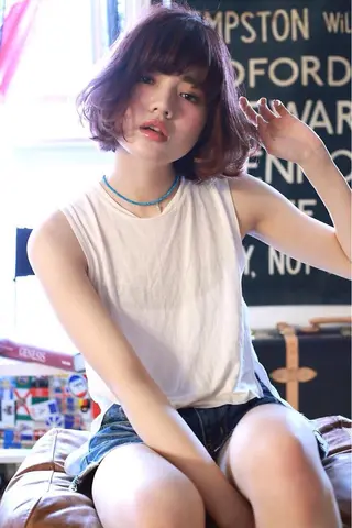 ミディアム ダブルカラー🤍 髪質改善／原島のヘアスタイル