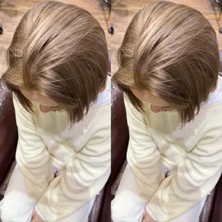 ショート カラー ⭐️横浜ブリーチ特化 美容師　堤涼⭐️のヘアスタイル
