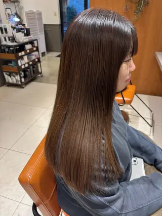 ロング カラー パーマ 暖色/ベージュ/ メンズ/鈴木彩のヘアスタイル