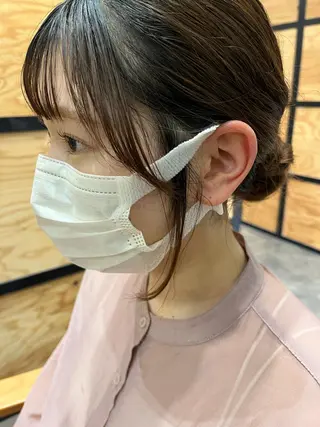 セミロング カラー パーマ ヘアアレンジ メンズ キッズ ネイル マツエク・マツパ アイブロウ 久木原 ゆりのヘアスタイル