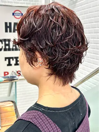 ショート カラー パーマ APPiiS 柳田 葵のヘアスタイル