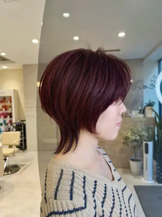 ショート カラー 韓国/レイヤーカット 顔周り/廣瀬達哉のヘアスタイル