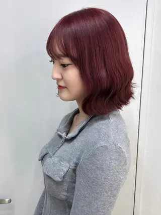 カラー Ami♡表参道/艶髪 ピンク/盛れカットのヘアスタイル