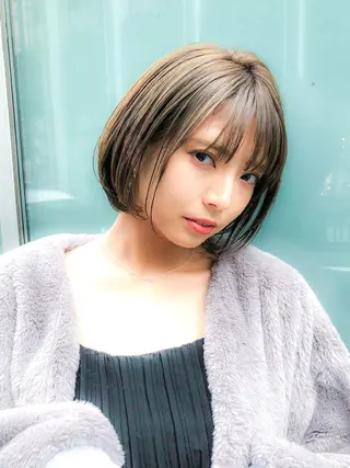 ショート たぴ。ぱつっとボブ/ つや髪🍒髪質改善のヘアスタイル