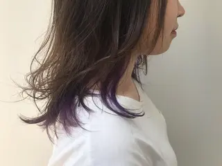 セミロング カラー 土屋 紗也果のヘアスタイル