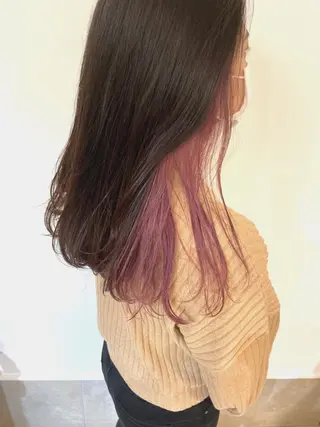 セミロング カラー 佐藤 梨里花 ❤︎のヘアスタイル