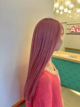 ミディアム カラー 🩶ハイトーン /レイヤーはちすのヘアスタイル