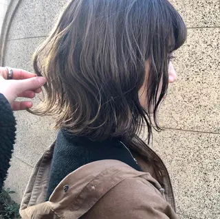 ミディアム カラー パーマ ヘアアレンジ インナーカラー/ KANAのヘアスタイル