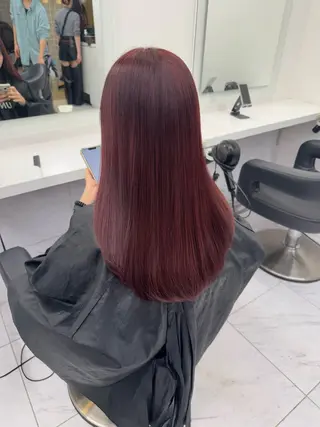 ロング カラー パーマ ヘアアレンジ メンズ キッズ 韓国系🇰🇷🩶 艶暗髪/MEIのヘアスタイル