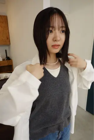 ミディアム YUUKI/ウルフ .ボブパーマのヘアスタイル