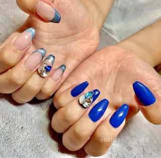 ロング カラー ネイル chihiro 小路ネイルのネイルデザイン