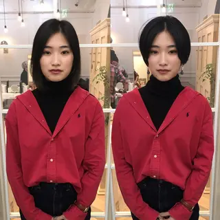 ショート カラー 大人可愛いショート* NoWL栗原隆成のヘアスタイル