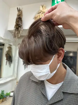 ショート ミルクティーベージュ /三村克彦のヘアスタイル