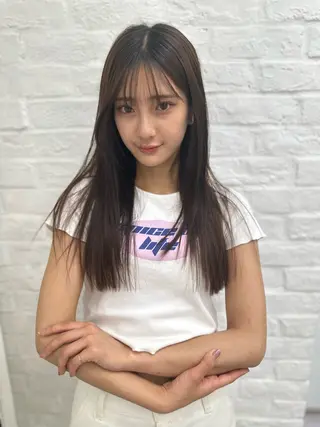セミロング 前髪顔まわりカット 🌈中村海聖のヘアスタイル
