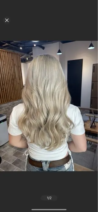 ロング カラー ヘアカラー&縮毛矯正 STAR☆RIVERのヘアスタイル