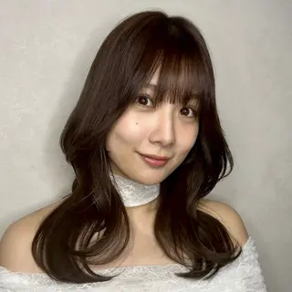 セミロング カラー RYU韓国ヘア/レイ ヤー/透明感艶カラーのヘアスタイル