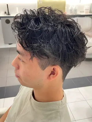 ミディアム パーマ メンズ chic channel伊藤のヘアスタイル