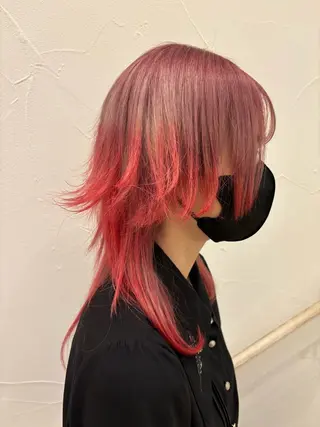 ロング カラー ヘアアレンジ ミドウチ アヤカのヘアスタイル