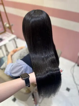 ロング amane໒꒱うる艶 ブリーチ透明感カラーのヘアスタイル