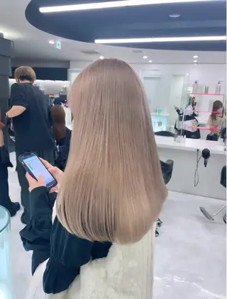 セミロング カラー 渋谷人気1位✨カラー 縮毛、髪質改善のヘアスタイル