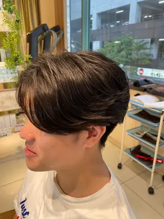 パーマ メンズ 本厚木パーマ&ブリー チMEN'Sショートのヘアスタイル