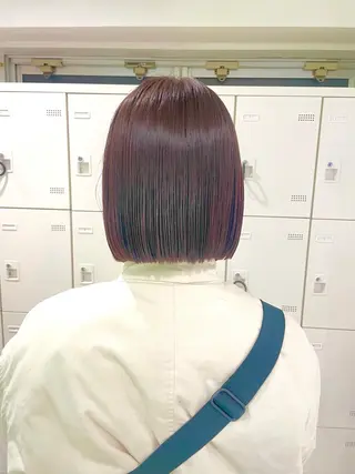 ショート カラー パーマ ヘアアレンジ メンズ 透明感カラー・レイヤ ー🎀amika🎀のヘアスタイル
