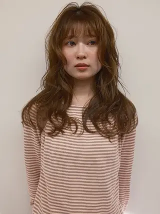 ロング カラー パーマ/透明感カラー 元町🌱takutoのヘアスタイル