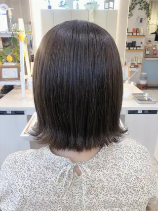 ミディアム 三箇島陽香/髪質改善 クロスパーマ縮毛矯正のヘアスタイル