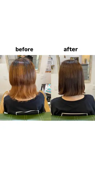 ミディアム カラー 伊橋 沙里のヘアスタイル