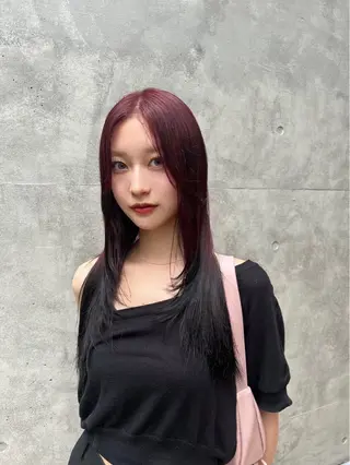 ロング カラー 【色落ちまで可愛い】 mao🐩💜のヘアスタイル