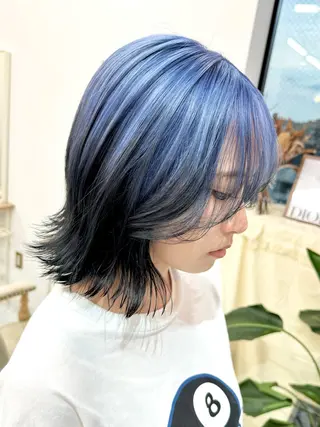 ミディアム カラー パーマ ヘアアレンジ メンズ キッズ 💖オタク美容師 ꒰ঌ♡モモ♡໒꒱のヘアスタイル
