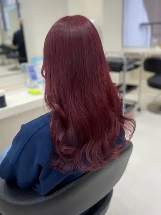 ロング カラー トレンド暖色ヘア🍒 miu🍒のヘアスタイル