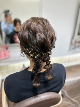ミディアム ヘアアレンジ 韓国カラーお任せ❤️ アサコサユリ🎀の眉毛・アイブロウイメージ