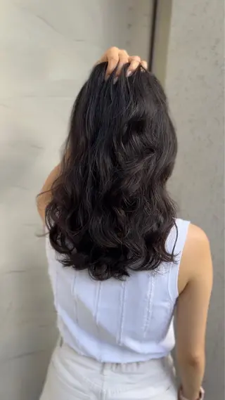 セミロング パーマ 高橋 竜也のヘアスタイル