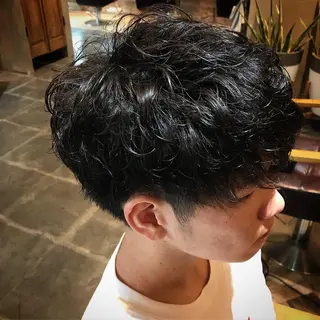 ショート パーマ メンズ hair care ACRO店長　谷のヘアスタイル