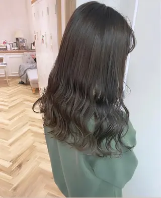 セミロング カラー ヘアアレンジ 韓国ヘア🖤 YURINAのヘアスタイル