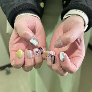 ネイル パラあり！フィルイン 美フォルムのネイルデザイン