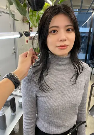 ミディアム カラー 似合わせカット レイヤー/ボブのヘアスタイル