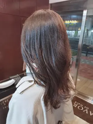 セミロング ツヤ髪ケアカラー✨ 中谷良成のヘアスタイル