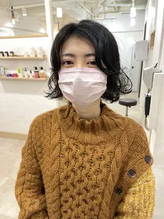 ショート パーマ 銀座No.1髪質改善 縮毛矯正/本木のヘアスタイル