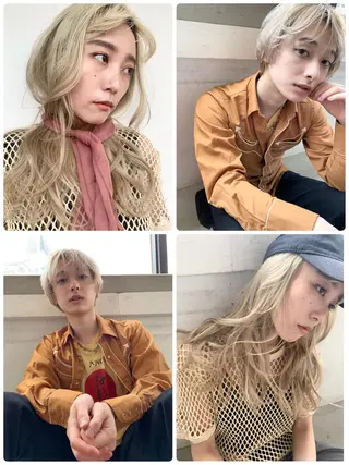 ショート カラー 💓パーマ，💗 レイヤーカットのヘアスタイル