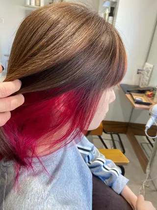 セミロング 代表　しみず としやのヘアスタイル