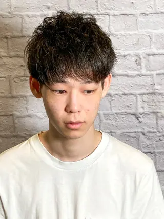 ショート パーマ メンズ お客様満足度NO.1 小林真弥のヘアスタイル
