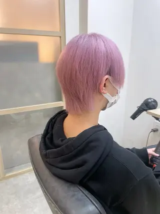 ミディアム カラー メンズ ☁️ケアブリーチ￤ ウルフ￤Shioriのヘアスタイル
