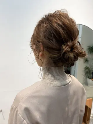 ショート ヘアアレンジ 谷町/Le'a /竹原しおなのヘアスタイル