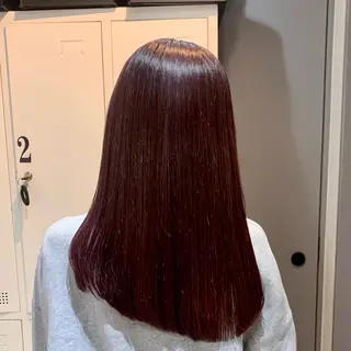 セミロング 縮毛矯正+モテカラー 🎀✨MIHOのヘアスタイル