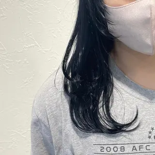 セミロング カラー shiho .のヘアスタイル